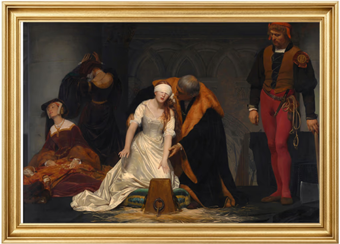 Classical painting scene